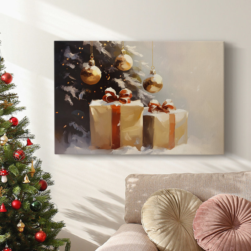 Art des Fêtes de Noël - Toile tendue avec châssis - Série 3-CLXI, H 12 po x l 18 po