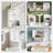 29.5" W x 29.4" H Wall Mounted Bathroom Storage Cabinet with Double Doors and Open Shelf, Over The Toilet Medicine Cabinet for Bathroom, Kitchen, Living Room