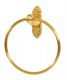 Ribbon And Reed Towel Ring, Polished Brass