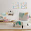 Fauteuil de chambre rembourré Joy Geometric Simple - Mid-Century