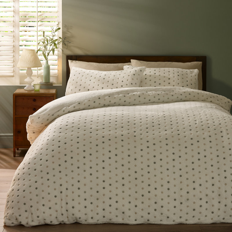 Cosy Spot Fleece Duvet Cover Set, Single Duvet Cover Set + 1 Standard Pillowcase