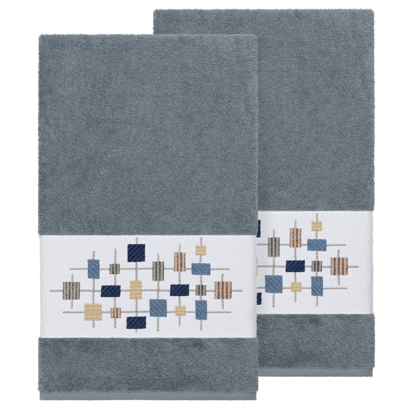 Khloe Turkish Cotton Midweight Bath Towel, Teal