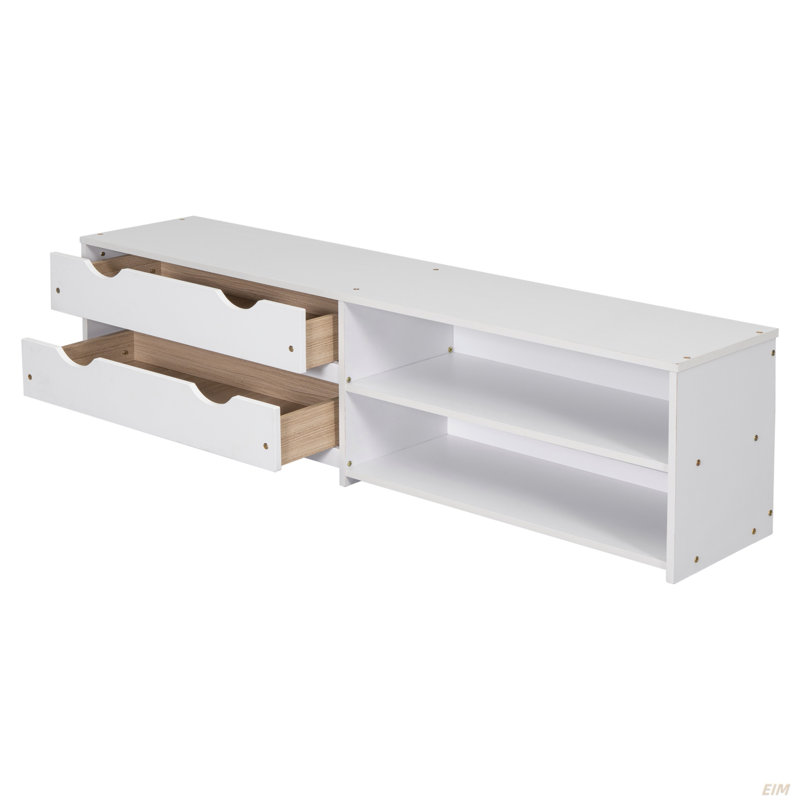 Lit avec rangement, lit en bois massif avec lit gigogne, boîte de rangement sous le lit à 2 tiroirs, tablettes et table de chevet (lit)