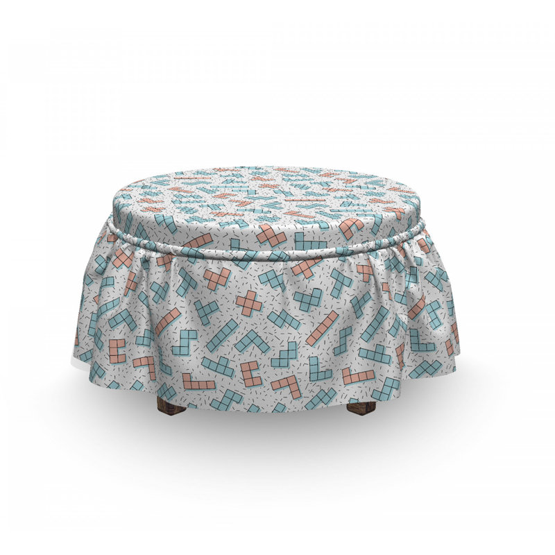 Box Cushion Ottoman Slipcover