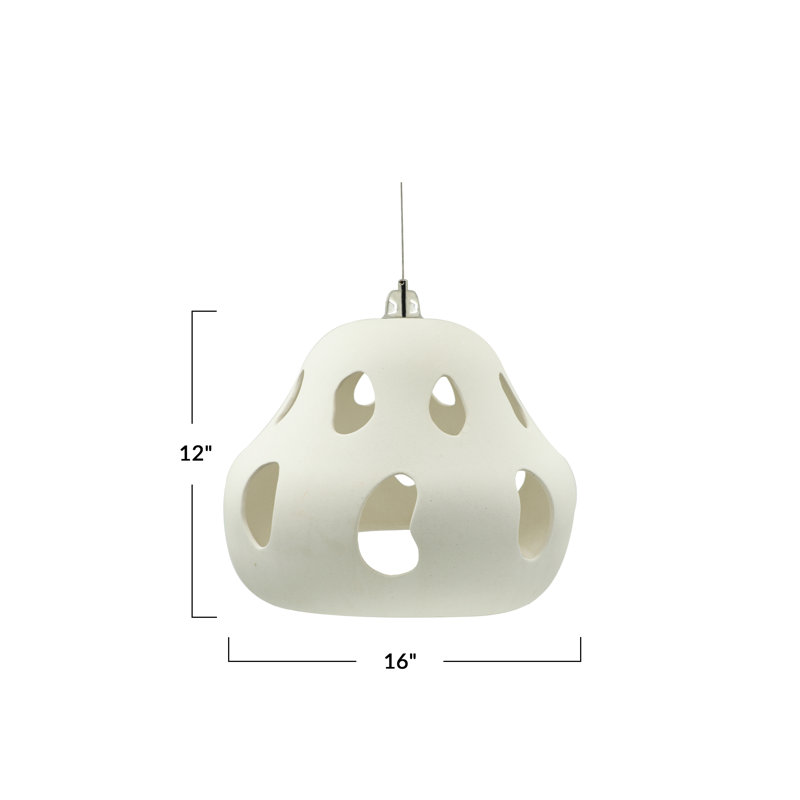 Luminaire suspendu avec découpes, blanc