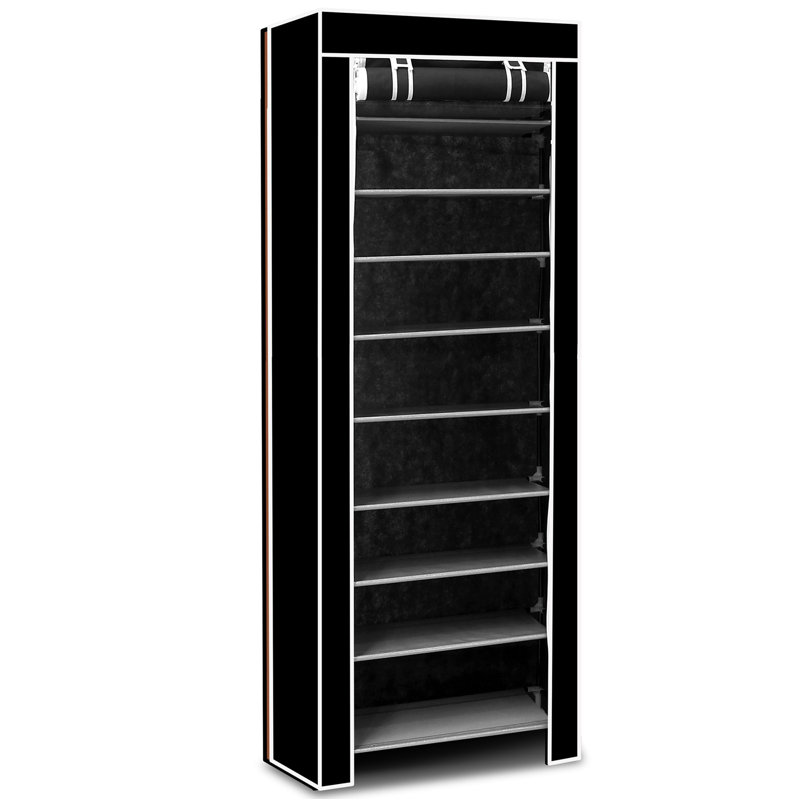 27 Pair Shoe Storage Cabinet, Black