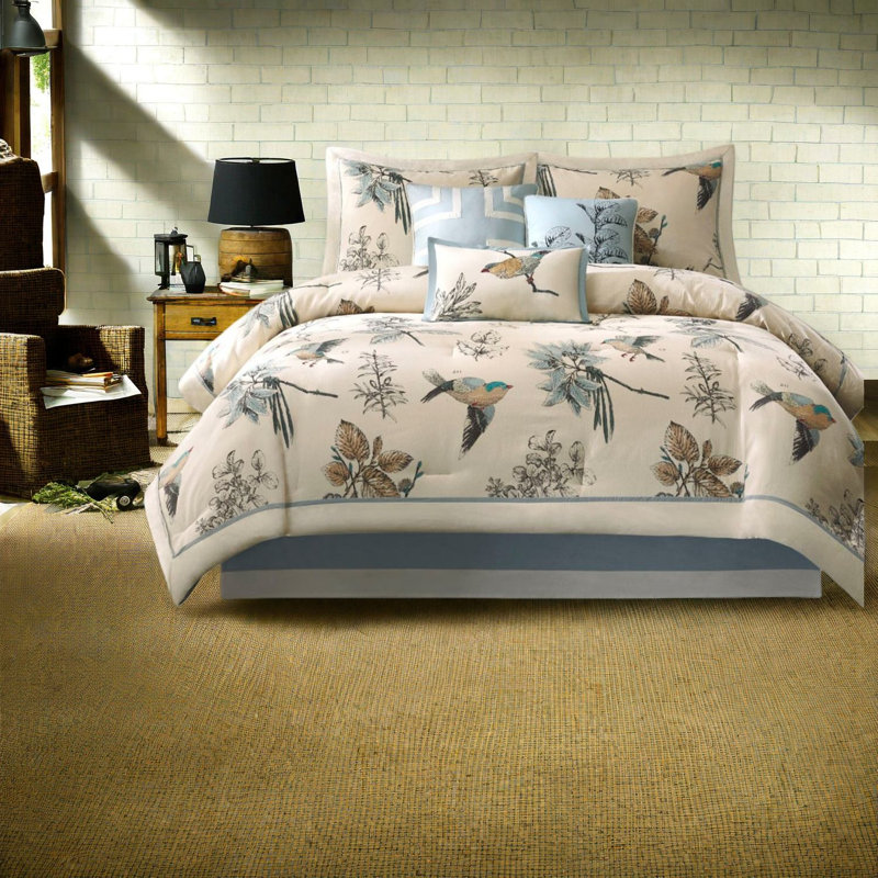 Ensemble de literie luxueux en coton, édredon kaki de style maison de campagne