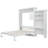 Queen Murphy Bed with Storage Shelves & Louvered Design — Space-Saving Wall Bed, White-1431268986