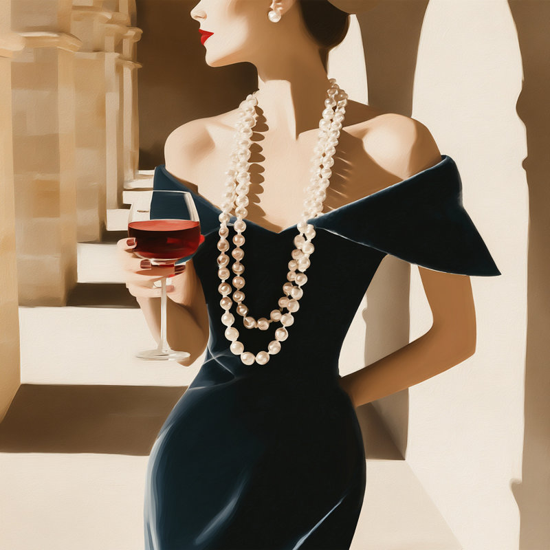 «Timeless Evening», art mural sur toile tendue, 12"W x 12"H x 1"D