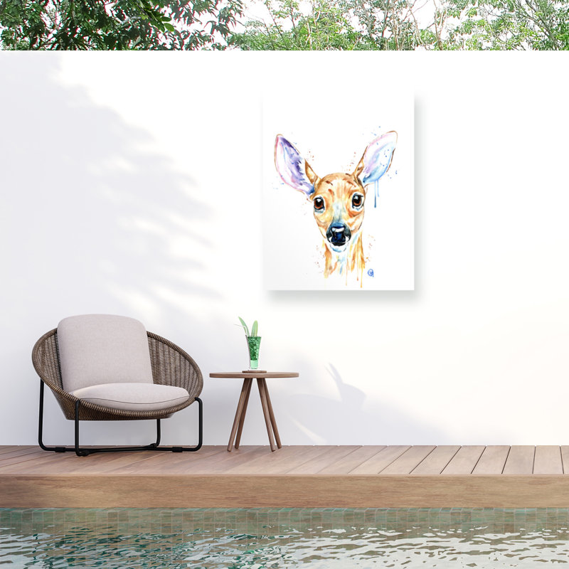 Toile d'extérieur Lisa Whitehouse Deer, H 14 po x l 19 po