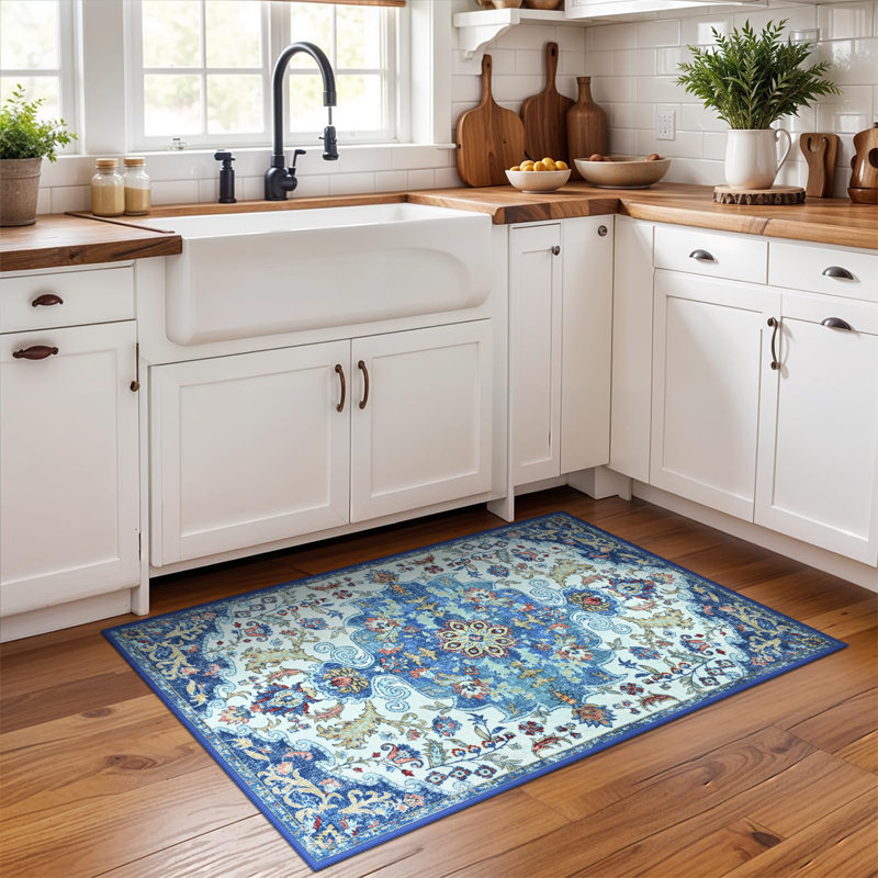Straub Large Tranditional Rugs Living Room Rug Washable Bedroom Rug Non-Slip Colorful Vintage Accent Floor Carpet For Home Decor