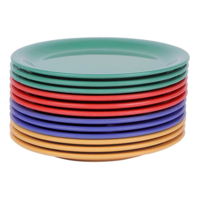 Merced/Brazil 7" Melamine Appetizer Plate, Multicolor
