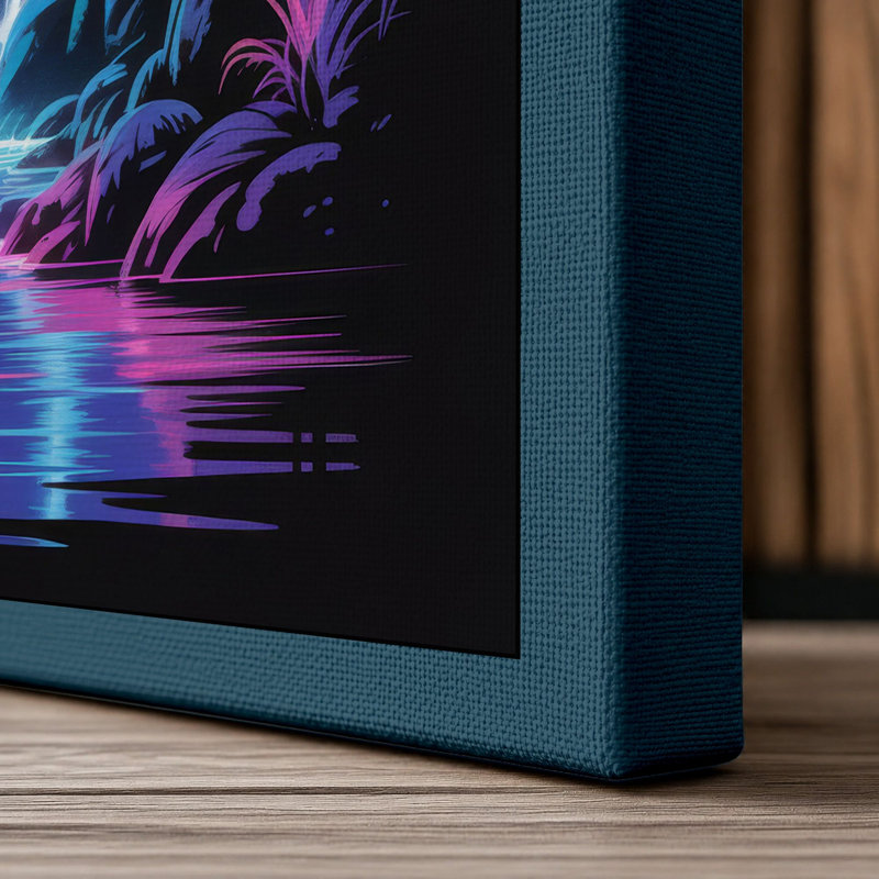 Print, 24x16 - 61.0 x 40.6 cm, Teal Border