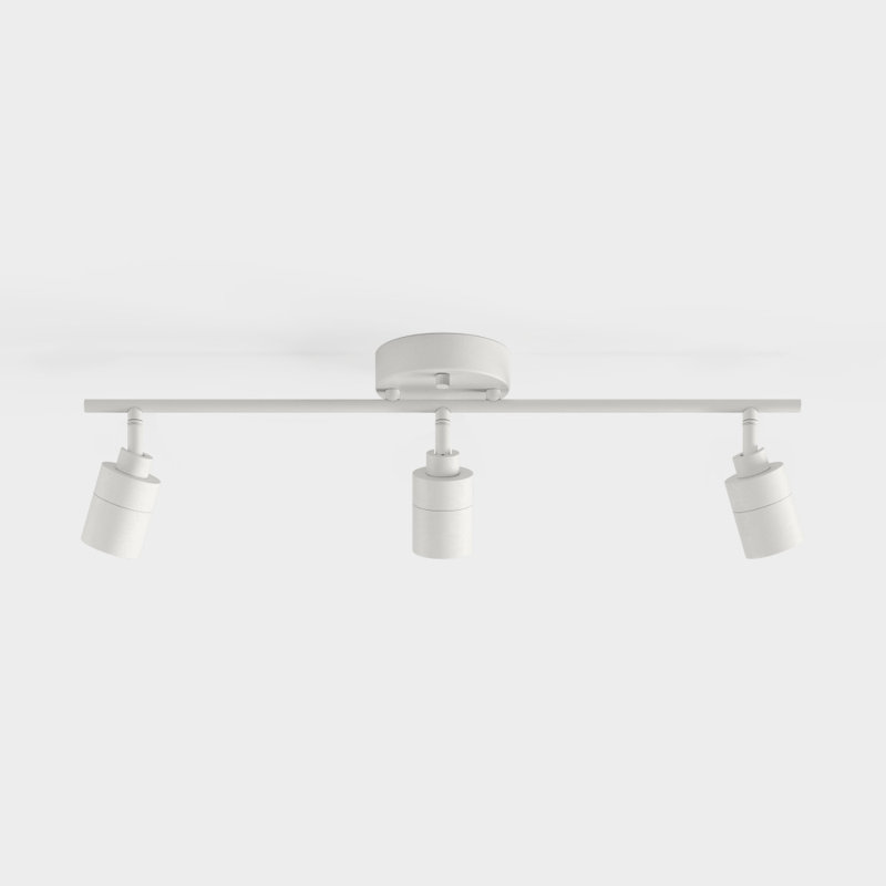 Éclairage sur rail à DEL intégré à 3 lumières Shura avec têtes rotatives, ensemble d'éclairage sur rail fixe de 2 pi, 3000k, 1470 lumens