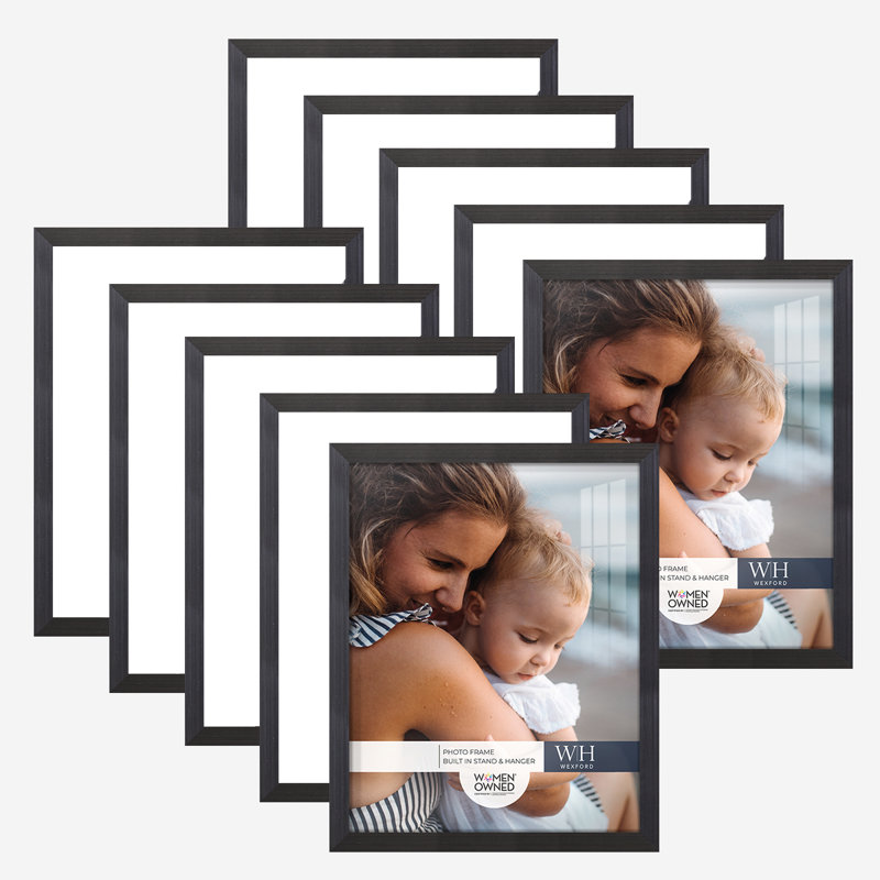 Wood Picture Frame - Set of 10, Ebony, 11" x 14"