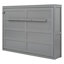 Lit escamotable gris pour lit double, idéal pour la maison.