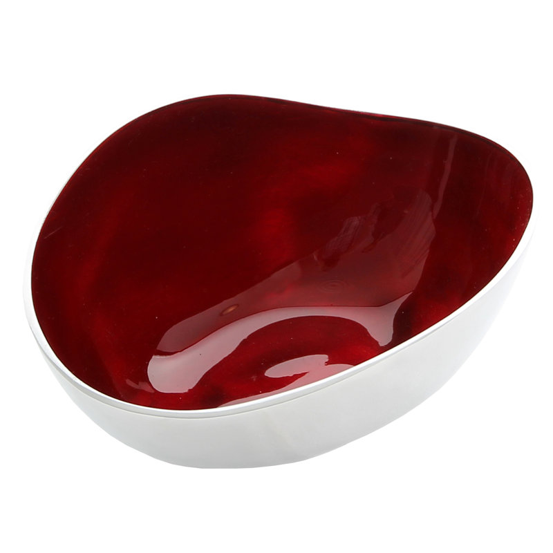 17 Stories Granton Aluminum Serving Bowl, Red