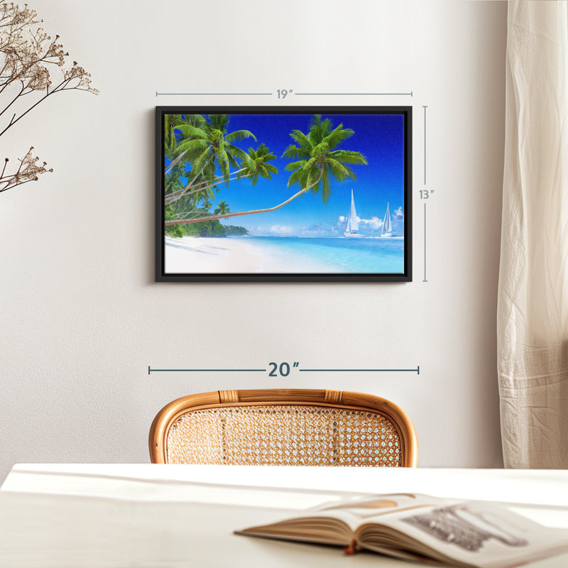 Plage «Seaside Palms Wall Art», H 13 po x l 19 po