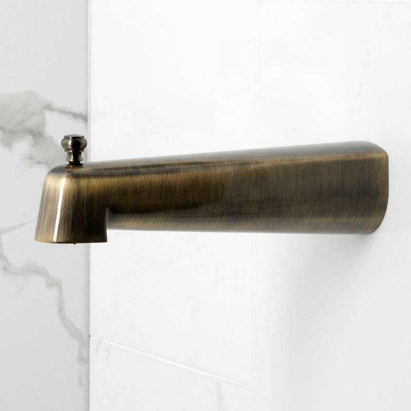 Robinet de baignoire et douche à pression équilibrée à poignée simple Kingston Brass, Laiton antique