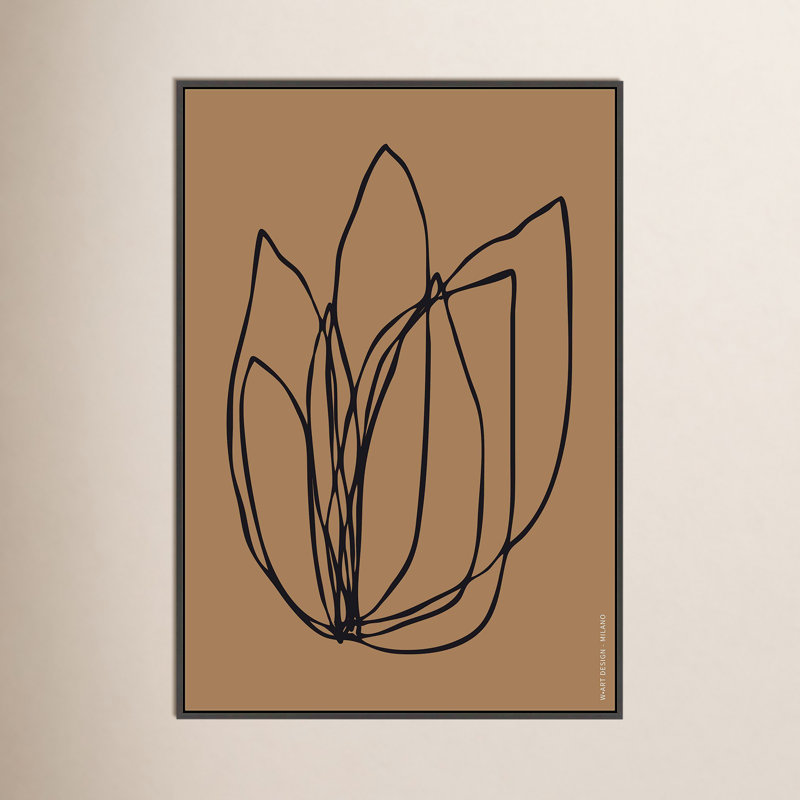 Tracings 1 Print by Romina Gadler, Black Framed Canvas, 50" H x 35" W x 1.25" D