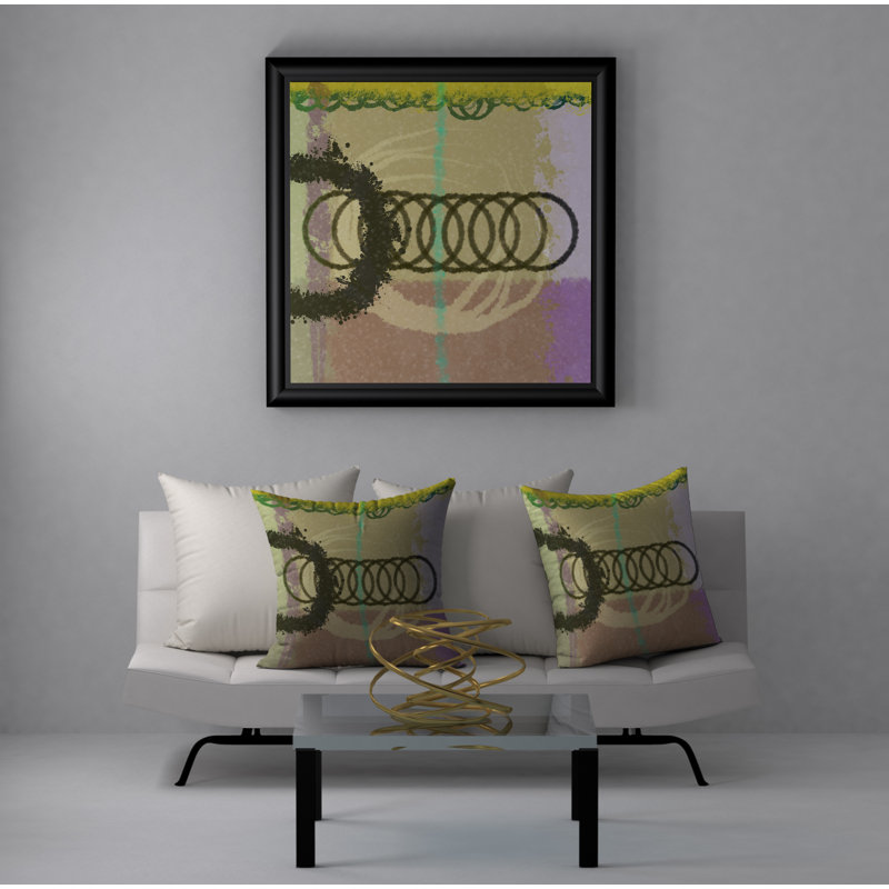 Abstract Reversible Throw Pillow, 18" H x 18" W