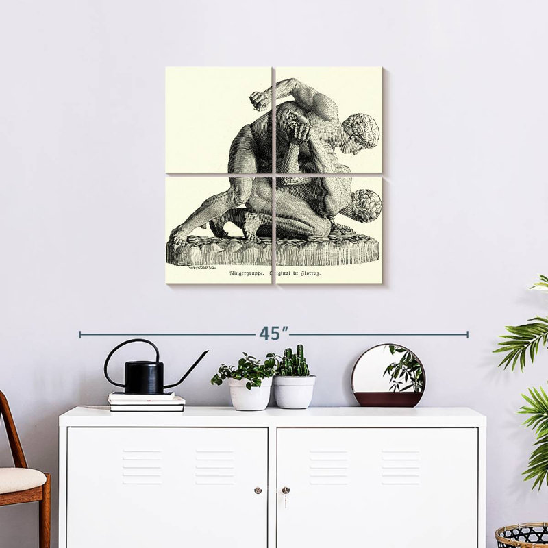 Sireci Roman Wrestlers, 26" H x 26" W