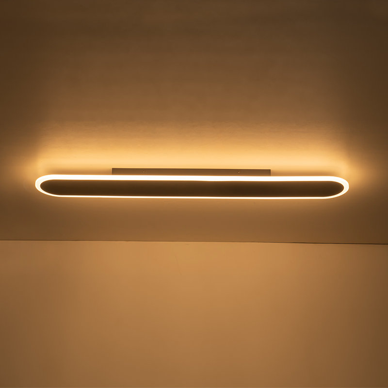 1 - Light Oval Long Led Semi Flush Mount