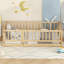 Lit de sol en bois avec lattes, clôture et porte pour enfants Montessori-618707150-618707147