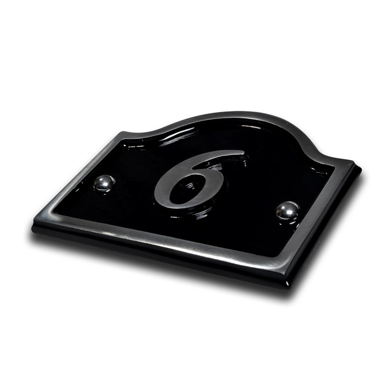 Jaclynn 11.5cm H Reflective Metal House Number, 6