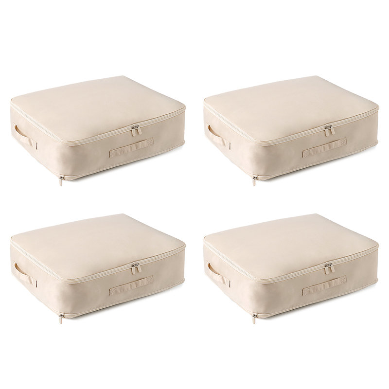65L Foldable Storage Bag For Comforter, Beige