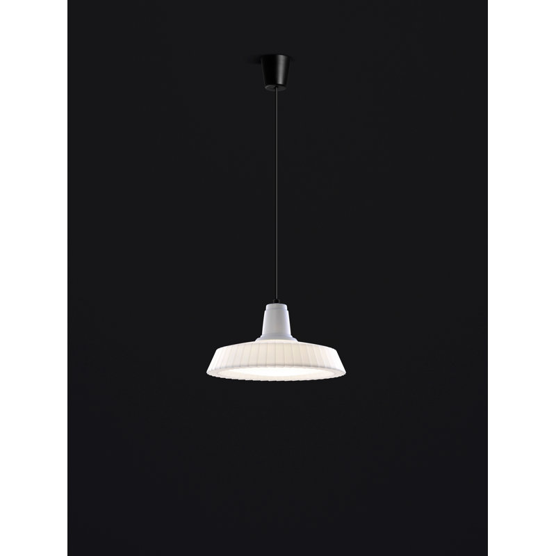 Marietta White Drum LED Pendant Light for Indoor/Outdoor Use