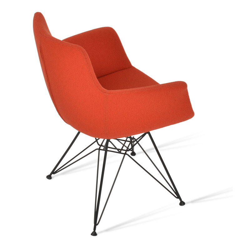 Fauteuil tour Bottega, Orange, Noir