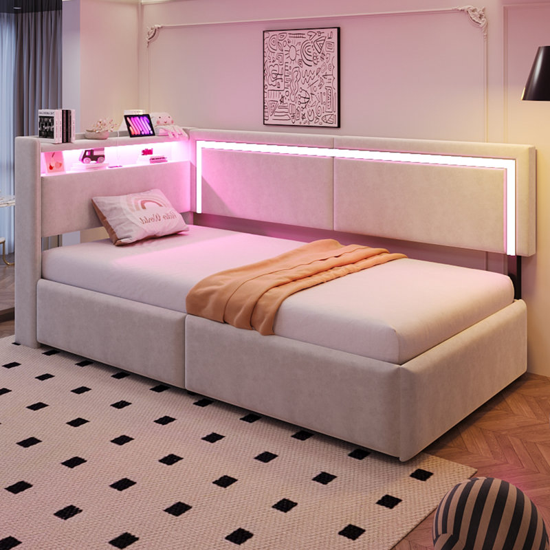 Bed, Beige