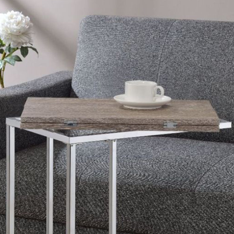 Table d'appoint rectangulaire minimaliste avec plateau extensible et pliable