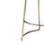  Tabouret de bar en métal avec repose-pieds - argent et gris H 30 po