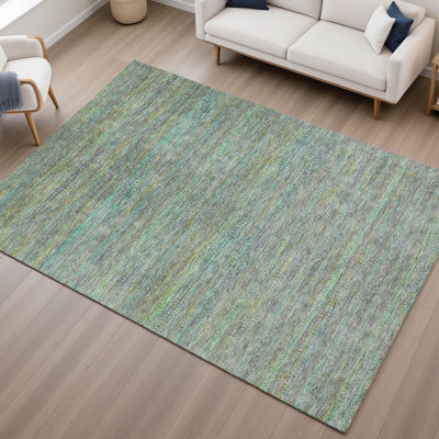 Premium Machine Washable Mayfield AMF2148 Striped Rug