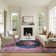 Abbate Oriental Navy Blue/Pink Area Rug