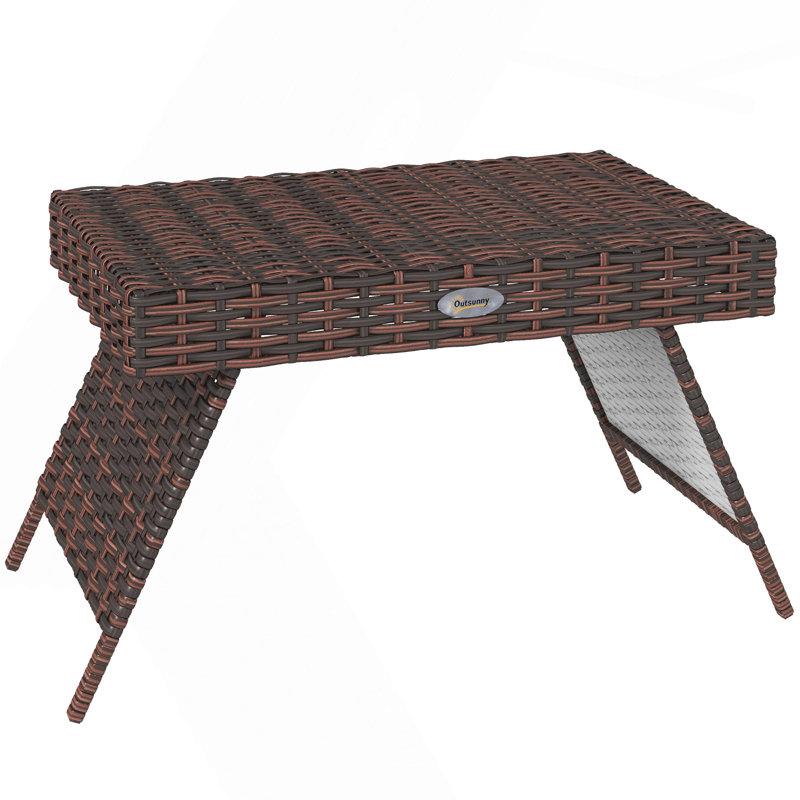 Table d'appoint pliante en rotin