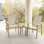 Chaise de salle à manger en aluminium à haut dossier Vida