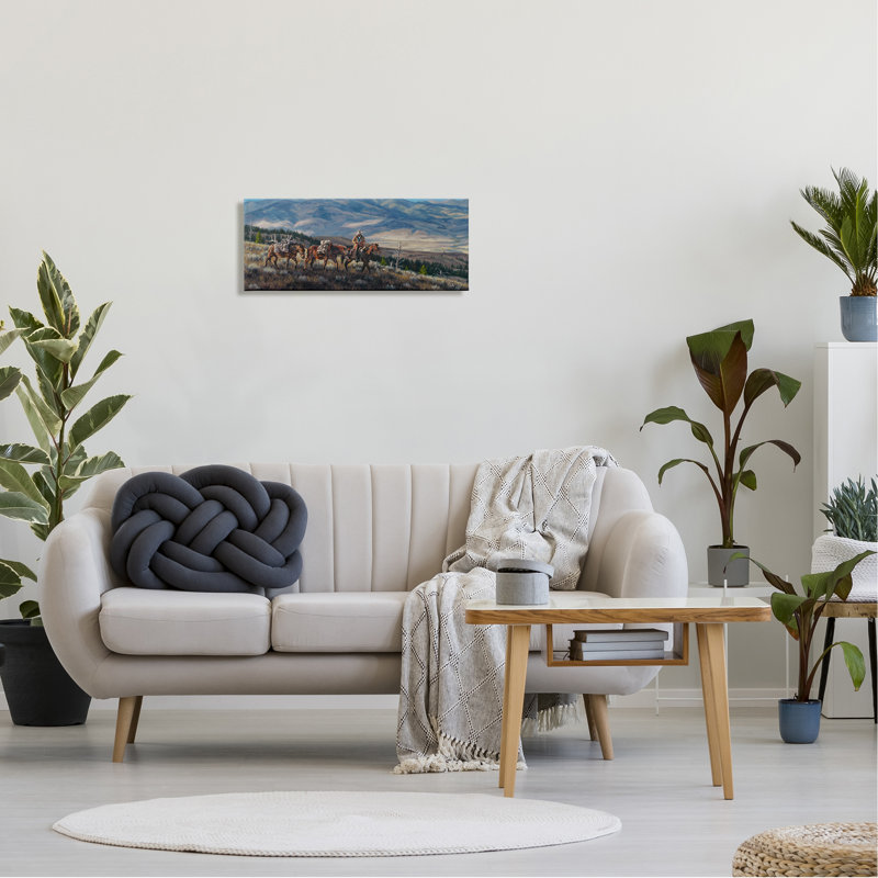 Peinture sur toile Bounteasant Hunt Mountain, H 10 po x l 24 po x P 1,5 po