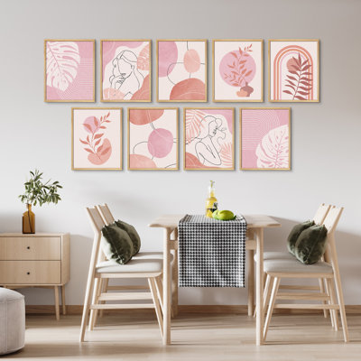 "Art moderne bohème rose Mid Century