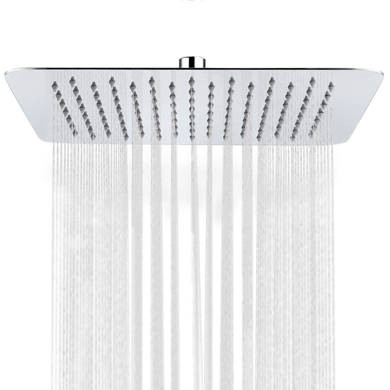 Pomme de douche à pluie en acier inoxydable, H 2,25 po x l 10 po x P 10 po