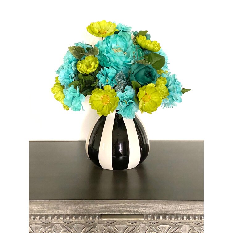 Faux Silk Mixed Arrangement in Vase