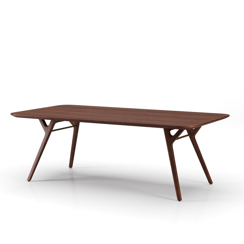 Ren Walnut Wood Dining Table, 28.74" H x 43.31" W x 82.68" L