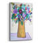 Art mural épique «Blooms In Goldenrod Vase» par Jeri Hauth, 12 po x 16 po