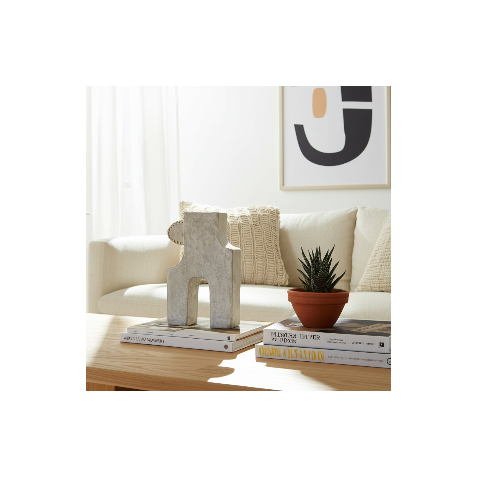 Sagebrook Home Wisner Textured Natural Abstract Modern Vase, 19" H x 12" W x 6" D, White