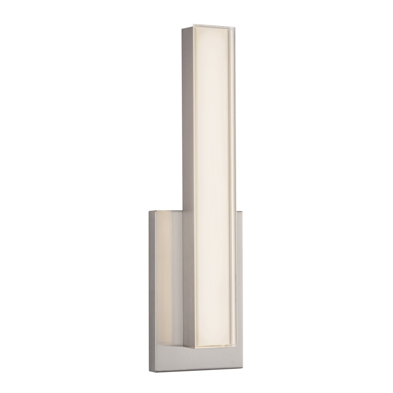 Garland 15-in Black dimmable LED Wall Sconce, Nickel