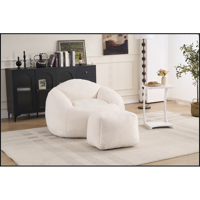 Foam Bean Bag Chairs for Adults/Teens with Filling,Bean Bag Lazy Sofa with Ultra Soft Chenille Cover, Bean Bag,Indoor & Outdoor