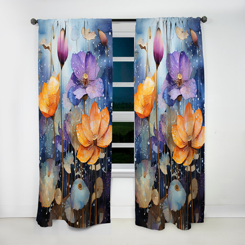 Rideau en velours traditionnel Keyari, L 52 po x L 90 po