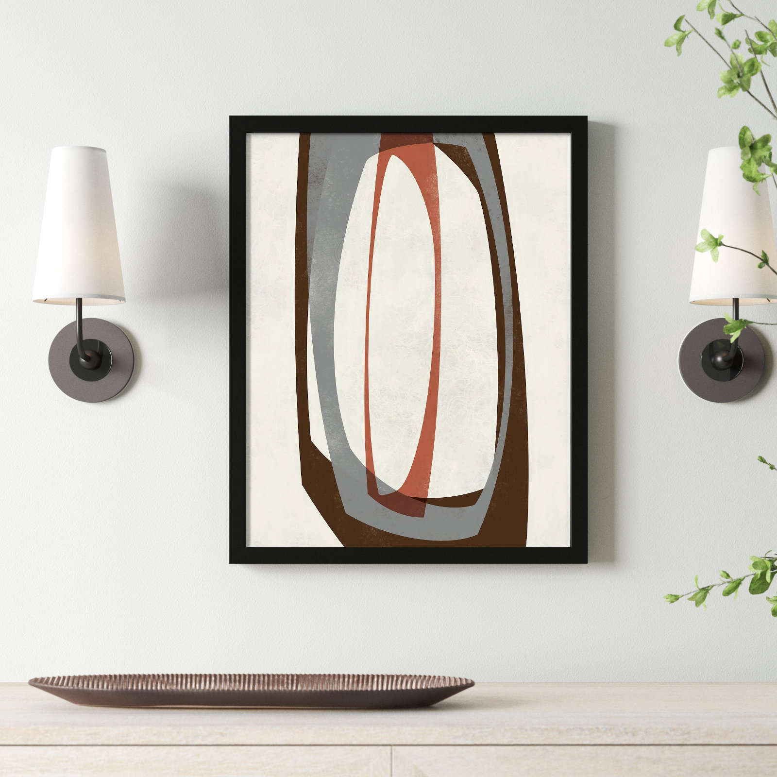 Orbit 5 by Jacques Pilon, Black Framed, 25" H x 20" W